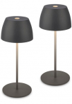 Briloner Leuchten Briloner Ap&scaron;vietimas stalinis &scaron;viestuvas &raquo;2er rinkinys LED stalinė lepma kabellos wei&szlig;&laquo; 2vnt. rinkinys stalinė lepma kabellos 20 x 8 cm Anthrazit 25W
