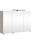 welltime Spintelė su veidrodžiu &raquo;SALVADA 3D-Spiegelschrank 100 cm ged&auml;mpfte Scharniere LED-Lampe&laquo; Kaschmir priekis ir Korpus i&scaron; hochwertigen MDF Anti-Finger-Print