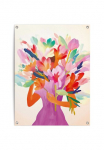 Reinders! Plakatas &raquo;Blumenm&auml;dchen&laquo; Wohnzimmer - Dame - spalvota - Mehrfarbig - Paveikslas ant drobės - gėlės
