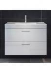 welltime Vonios spintelė &raquo;Dormoletto&laquo; H&auml;nge-Waschbeckenunterschrank m. Becken - (B/T/H) 81/47/59 cm