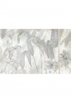 Komar Fototapetas &raquo;Digitaldruck Vlies - Linierte Lilien - Gr&ouml;&szlig;e 400 x 250 cm&laquo; ra&scaron;tuotas | floral | gebl&uuml;mt | gemustert | tropisch glatt Wohnzimmer miegamojo kambario baldai