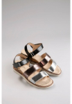 Aniston SHOES Basutės su platforminiu padu sandalai Sommerschuh batai metalo efektas