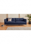 TRENDMANUFAKTUR 2,5-vietė sofa &raquo;Chilltime elegant ir bequem Komfortsitzh&ouml;he 46cm plotis 237cm&laquo; su eleganter Kreuznaht in den Dekoratyvinės pagalvėlės plotis 237 cm