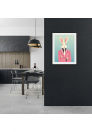 queence Paveikslas &raquo;Grey&laquo; Foto | Kunst 1 Stk. dalys HD Premium Poster-Druck ir Holzrahmen