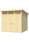 LASITA MAJA Sodo namelis &raquo;Kibo 3&laquo; Blochbohlenhaus 28mm Fundamentmass 2500x2500 Naturbelassen