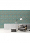 living walls Tapetai &raquo;Stories of Life Malachit Steinoptik Tapetai T&uuml;rkis Gold&laquo; abstrakt | gl&auml;nzend | organisch formuoti Metallic Design Steintapete dėl Wohnzimmer Tapeten Wohnzimmer modern