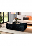 SalesFever Kavos staliukas &raquo;Almeria Beistelltisch: Stilvoller stalas 120/75 cm&laquo; Stilvoller rechteckiger stalas in subtilus Marmoroptik 120x75cm