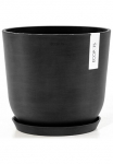ECOPOTS Vazonas gėlėms &raquo;Oslo 25 Dunkelgrau&laquo; dėl viduje ir au&szlig;en: frostsicher bruchsicher ir lichtbest&auml;ndig
