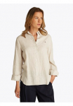 Tommy Hilfiger Mar&scaron;kiniai &raquo;ESS LINEN RELAXED SHIRT&laquo; su Logostickerei k&uuml;hlendes Premium linas