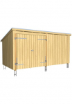 PLUS Sodo namelis &raquo;Nordic Multi&laquo; sodo namelis 95 m&sup2; su dvigubos durys Dachpappe/Aluleisten/H-F&uuml;&szlig;e