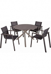 Garden Pleasure Garten-Essgruppe &raquo; Valgomasis stalas &raquo;SOPHIA&laquo;&laquo; rinkinys 5 Stk. dalys 4 kėdė (stapelbar) stalas &Oslash;110 cm
