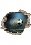 queence Sienos lipdukai &raquo;Fu&szlig;ball&laquo; Sienų lipdukai paveikslas selbstklebend 3D Wanddurchbruch