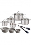 Elo Puodų rinkinys Topas Collection&laquo; rinkinys puodas 20 cmFleischtopf 16/20/24 cmKasserolle 16 cm 3 Dubenėliai 13 Stk. dalys Nerūdijančio plieno 18/10