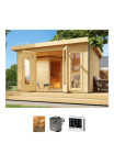 KONIFERA Pirties namelis &raquo;Maiko 3&laquo; rinkinys Ofen 9 kW Bio externe Strg easy