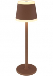 GLOBO LIGHTING LED stalinis &scaron;viestuvas &raquo;RIDLEY&laquo; LED-Modul Warmwei&szlig; Tischlampe/Akku/IP54/Touch Ein/Aus/Touchdimmer