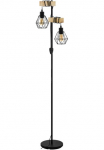EGLO Pastatomas &scaron;viestuvas &raquo;TOWNSHEND 5 Pastatomas &scaron;viestuvas Stahl ir mediena E27 IP20 Flurlampe Lampe&laquo; E27 Pastatomas &scaron;viestuvas L40 x B25 x H1665 cm juoda spalva braun 2X60W exkl.