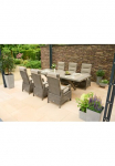 Siena Garden Garten-Essgruppe &raquo;&raquo;Corido Move&laquo; su Sincro Ausziehtisch&laquo; rinkinys ir pagalvė ir Move-Funktion 13 Stk. dalys 6x Fotelis AZ-Tisch: 100x 200-260x 77 cm