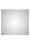 Saphir Badezimmerspiegelschrank &raquo;Serie 4010 Badezimmer-Spiegelschrank ir LED ap&scaron;vietimas im Kranz&laquo; Vonios spinta 82 cm plotis 3 durys 6 Glas-Einlegeb&ouml;den inkl Dūrų uždarymo sistema