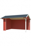 LASITA MAJA Sodo namelis &raquo;Unterstand/Lounge San Diego&laquo; Unterstand / poilsio 34mm Fundamentmass 4250x3000 Schwedenrot