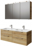 Saphir Vonios kambario baldų komplektas &raquo;Serie 6025 2 vnt. rinkinys Mineralmarmor-Waschtisch su LED-Spiegelschrank&laquo; 2 Stk. dalys