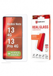Displex Apsauginis stiklas ekranui &raquo;Real Glass&laquo; dėl Xiaomi Redmi Note 13 4G;Xiaomi Redmi Note 13 Pro 4G 1 Stk. dalys Bildschirmschutz DisplayschutzfolieEinfach anbringenkratz-&sto&szlig;fest