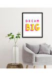 queence Paveikslas &raquo;Dream Big&laquo; Kunst | Motivationsbilder | Dekoracija | Schriftz&uuml;ge 1 Stk. dalys gerahmt