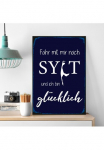 queence Metalinis paveikslas &raquo;Sylter Gl&uuml;ck&laquo; Dekoracija | Schriftz&uuml;ge | Spr&uuml;che | Spr&uuml;che & Texte 1 Stk. dalys Stahlschilder