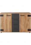Wimex Komoda &raquo;Malm&ouml; spinta su 2 durys ir 4 Stalčius pagamintas in Germany&laquo; im rusikaler stilius Industrial Design 130x41x83cm