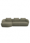 FLEXLUX Sofa &raquo;Torino ovali L-Form Sofa-Ecke su gulimasis krėslas Longchair-Sofa&laquo; moderni organisches Sofa-Design &Scaron;altų putų poliretano čiužinys Wellenunterfederung