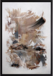 queence Paveikslas ant drobės &raquo;Abstrakt Braund ir Grau&laquo; Abstrakt | Abstrakte | Kunst | Modern su einem Schattenfugenrahmen veredelt