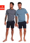 AUTHENTIC LE JOGGER AUTHENTIC LE Kelnės pižama Rinkinys 2 vienetai 4 dalys pižama su gestreiften Oberteilen