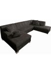 DOMO collection Sofa &raquo;Turah moderne Steppung incl. Pagalvėlė sėdėjimui auch in Leder&laquo; patogi su miegojimo funkcija B/T/H: 297/82/75 cm U-Form