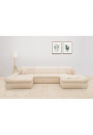 DOMO collection Sofa &raquo;Moric patogi su miegojimo funkcija ir Armteilverstellung XXL&laquo; U-Form beidseitig su gulimasis krėslas incl. Pagalvėlė sėdėjimui Cord-Bezug