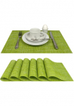 Delindo Lifestyle Stalo kilimėlis &raquo;Capri&laquo; in geflochtener imitacija kaip 6er-Spar-Set abwischbar