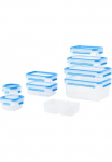 Emsa Maisto laikymo indai &raquo;N10317 Clip & Close&laquo; rinkinys Gr&ouml;&szlig;en: 015/02/2*055/055 ins./08/12/22 Litrai 9 Stk. dalys 100% dicht&hygienisch Frischedichtung BabyCare Norm pagamintas in Germany