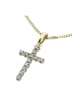 Diamonds by Ellen K. Grandinėlė su pakabukas &raquo;Gold 585 Kreuz su 12x deimantas zus. 012ct.&laquo;