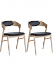 Hammel Furniture Auk&scaron;ta kėdė &raquo;Findahl by Hammel Springer&laquo; (Set) 2 Stk.Massivholz su Kėdė ir R&uuml;ckenpolster i&scaron; Odinis