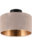 OTTO home Lubinis &scaron;viestuvas &raquo;Jerrett lubinis &scaron;viestuvas su Samtschirm beige / gold &Oslash; 30cm auk&scaron;tis 22 cm&laquo; E14 1 Stk. warmwei&szlig; - kaltwei&szlig; Wohnzimmerlampe exkl 2x E14 lemputės wechselbar Esszimmer