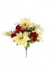 I.GE.A. Kunstblumenstrau&szlig; &raquo;Bouquet Poinsettia/Hortensie&laquo; Weihnachtsstern Christstern Weihnachtsdeko Dirbtinė gėlė Str&auml;u&szlig;e