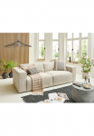 Home affaire Trivietė sofa &raquo;Noord su Kedernaht plotis 232 cm&laquo; audinys Struktur Webstoff su Wellenunterfederung Massivholzrahmen