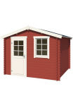 LASITA MAJA Sodo namelis &raquo;Nina 230&laquo; Blochbohlenhaus 28mm Fundamentmass 2750x2300 Schwedenrot