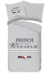 PURE luxury collection Patalynės užvalkalai &raquo;French&laquo; 2 Stk. Mikrofaser Pflegeleicht Užtrauktukas Wendeoptik Maritim Grau