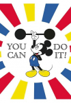Komar Paveikslas &raquo;Mickey Mouse Do it&laquo; Disney 1 Stk. dalys paveikslas zur dekoracija im vaikų kambario baldų komplektas - be grotelės
