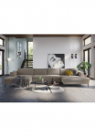 DOMO collection Sofa &raquo;Modica U-Form aktuelles kubisches Design su 2 Recamieren viel Platz&laquo; XXL in madingas imitacija su 2 gro&szlig;z&uuml;gigen Recamieren auch in audinys