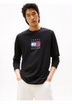 Tommy Hilfiger Mar&scaron;kinėliai ilgomis rankovėmis &raquo;LINEAR FLAG GRAPHIC&laquo; trikotažas apvalia i&scaron;kirpte Regular forma Palaidinė ilgomis rankovėmis