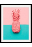 queence Paveikslas &raquo;Ananas&laquo; Ananas | Essen | Humor | Lebensmittel | Obst | Obst paveikslas/nuotrauka HD Premium Poster-Druck ir Holzrahmen