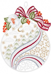 W. Reuter & Sohn - Plauener Spitze&reg; Lango dekoracija &raquo;Weihnachtskugel&laquo; pagamintas in Germany