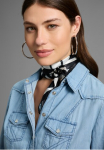 Laura Scott Skarelė su madingas Streifen-Allover-Druck - NEW