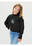 Calvin Klein Jeans Calvin KLEIN Džinsai Megztinis &raquo;MONOLOGO CN SWEATER&laquo; dėl Vaiki&scaron;ki iki 16 Jahre Logo-Stickerei