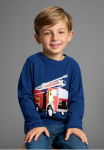 KIDSWORLD Mar&scaron;kinėliai ilgomis rankovėmis &raquo;Feuerwehr žvyneliai Shirt&laquo; Feuerwehr ra&scaron;tas su žvyneliai